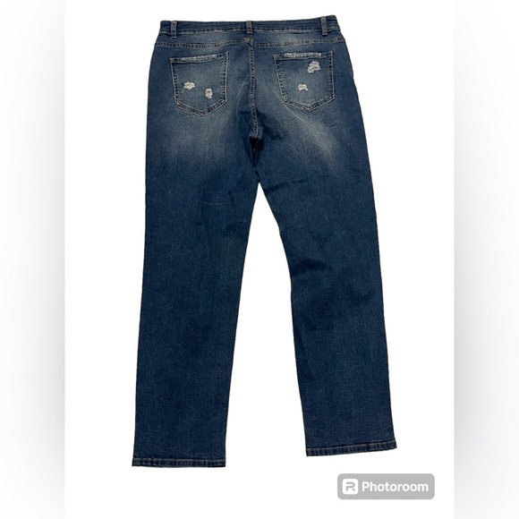 BUFFALO PLAID patches jeans. Size 36 waist. NWOT. - Picture 2 of 4